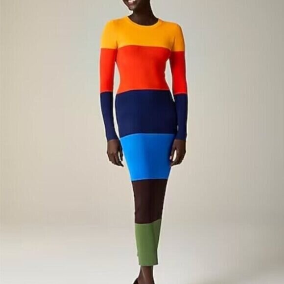 Christopher John Rogers Dresses & Skirts - Christopher John Rogers X J.Crew Colorblock Dress in Stretch Viscose Blend - L